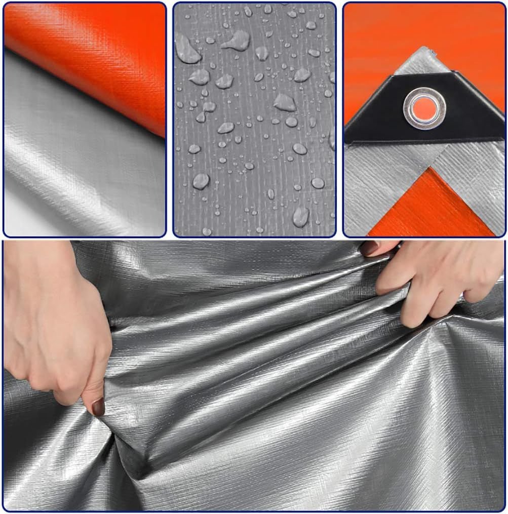 Orange Silver Tarpaulin Cover For Garden Outdoor Furniture And Equipment Protection